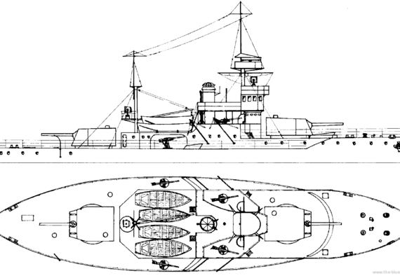 Корабль HTMS Ratanakosindra [Coastal Defence Ship] (1925) - чертежи, габариты, рисунки